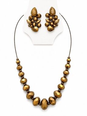 Bronze Ambition Necklace and Earrings Set
